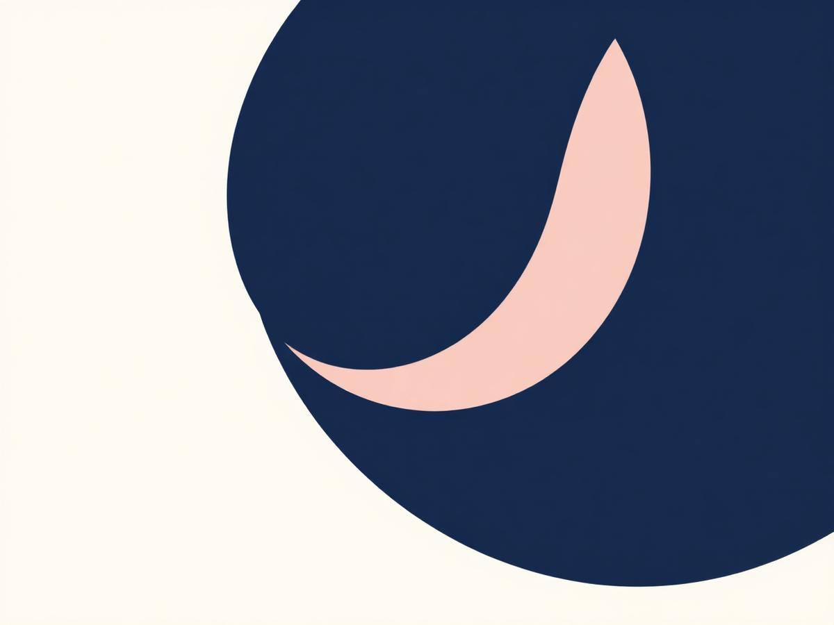 Abstract crescent shapes representing growth and connection